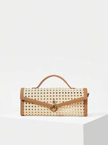 PREMIUM BOLSO CON ASA SUPERIOR ELEGANTE Y ESTAMPADO PARA COMMUTER - Marrón - Ver 1