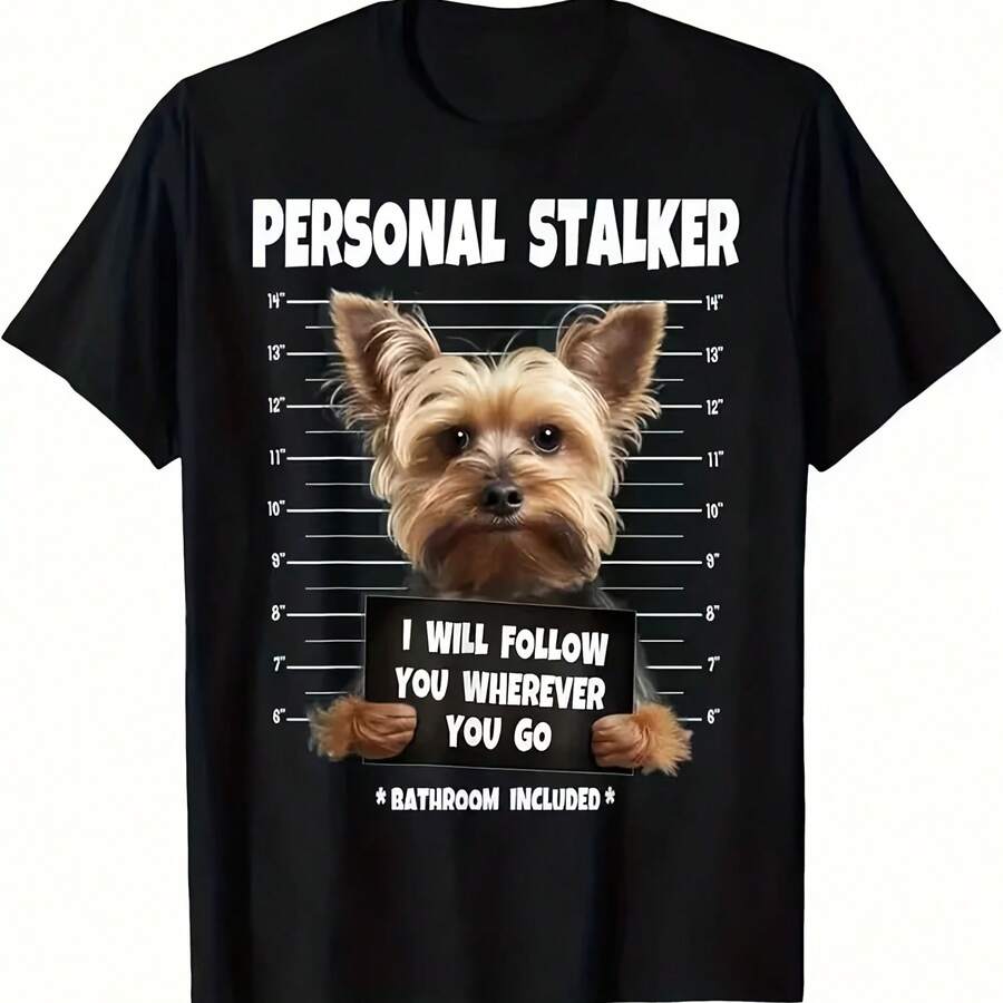 Camiseta con gráfico humorístico de Yorkshire Terrier para hombres y mujeres, camiseta holgada de estilo urbano, camiseta informal de verano, Top Vintage de algodón - Multicolor - Ver 1