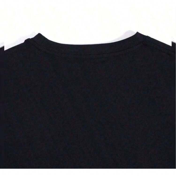 Mermaid Print T-Shirt, Short Sleeve, Round Neck, Casual Style, Women's Clothing For Spring And Summer - Black - View 4