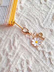 1pc Letter Daisy Pendant Keychain - Multicolor - View 16