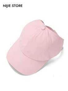 1/3pcs Solid Color Classic Minimalist Sun Protection Baseball Cap Ponytail Hat, Casual Fashion Retro Soft Sweat-Absorbing Strap, Adjustable Size, Lightweight Sunshade Hat, Multi-Functional Baseball Cap, Suitable For Outdoor Sports, Daily Wear, Beach Party, Vacation, Unisex, Y2K Style, Perfect Gift For Friends - Ponytail Hat - View 12