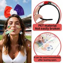 Set de Animación para Partidos de Fútbol Mundial, Diadema y Pin con Banderas de Varios Países, Accesorios para Aficionados - Estilo 5 - Ver 4