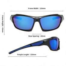 1對/3對極簡中性時尚運動騎行時尚眼鏡，適合街頭風、穿搭、派對、健行、露營，送給好友、男友、節日的禮物 - 灰紅+藍膜+綠膜 - 查看 6
