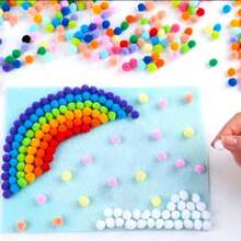 2000 pièces Pompons de 10 mm de couleurs mélangées, pompons petits denses à haute élasticité améliorés, convenant pour l'artisanat, petits pompons de Noël, pompons d'art et d'artisanat, pompons de costume de Noël, DIY créatif - Voir 4