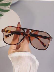 1 pieza Nuevas gafas de moda con doble puente de estilo retro de los 80, diseños de moda unisex - Multicolor - Ver 10