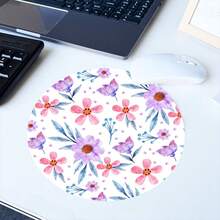1 Cute Pink Flower Mouse Pad, Office Desk Circular Mouse Pad, Small Mini Travel Mouse Pad With Anti Slip Rubber Base, 7.87 Inch Diameter Suitable For Work Wireless Computer Laptop, Office Desk Accessory Single 47g - View 15