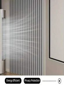 Modern Folding Partition Curtains With Plastic Hooks, Suitable For Bedrooms, Bathrooms, And Living Rooms, Minimalist Decoration, Kitchen And Bathroom Obstruction, Dust And Wind Protection, Privacy Protection In One Fell Swoop, Washable And Reusable - B - View 5