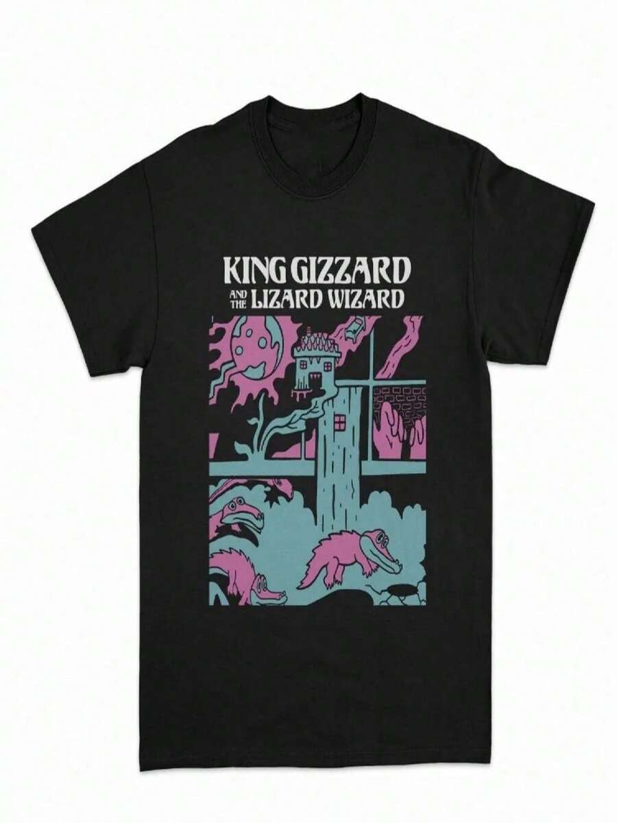 KING GIZZARD AND THE LIZARD WIZARD Camiseta Unisex de Algodón Todas las Tallas ZL483 Regalos Ropa para Hombre Camiseta para Hombre - Negro - Ver 1