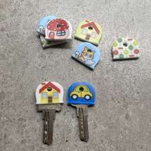 10/8pcs Random Color Keychain Set, Cute Cartoon Print Party Keychain Gift Box, Brand New Key Protective Cover, Includes Unique Design Key Pendant, Suitable For Home/Office Keys, Easy Install Keychain Organizer - Multicolor - View 8