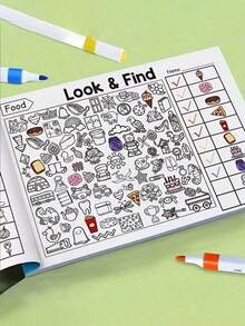Children's Interactive Search Game Book - Enhance Brain Power Through Sudoku, Memory, And Color Recognition Games. This Is A Durable Travel Puzzle Card Set Suitable For Home And School Use, With Engaging Challenges. An Ideal Easter Gift Choice. - Multicolor 2 - View 2