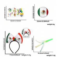 Set de Animación para Partidos de Fútbol Mundial, Diadema y Pin con Banderas de Varios Países, Accesorios para Aficionados - Estilo 5 - Ver 20