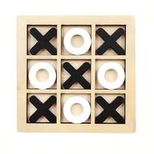 Tic Tac Toe Board Game, Classic Wooden Family Game, Christmas And Halloween Gift - Multicolor - View 10