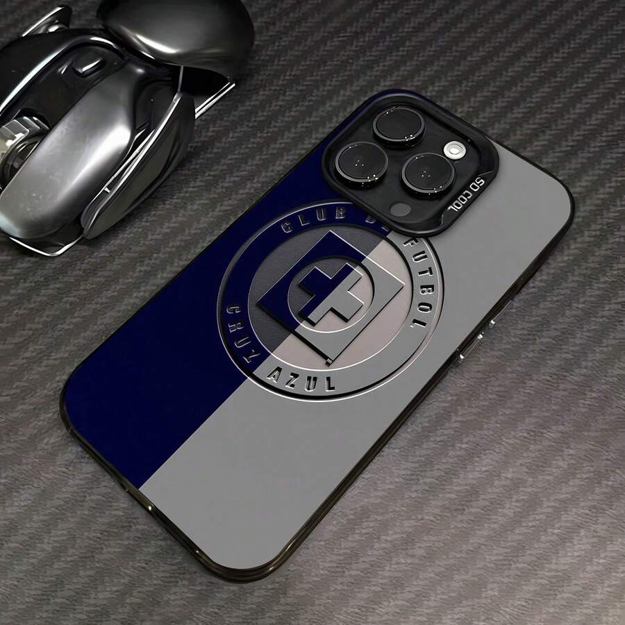 Logotipo de fútbol azul grisáceo de Cruz Azulfunda de teléfono Fundas compatibles con ,Apple,VIVO,OPPO,,, y Honor.Fabricadas en silicona TPU,ofrecen protección contra golpes y caídas.regalos para mamá - Negro - Ver 1