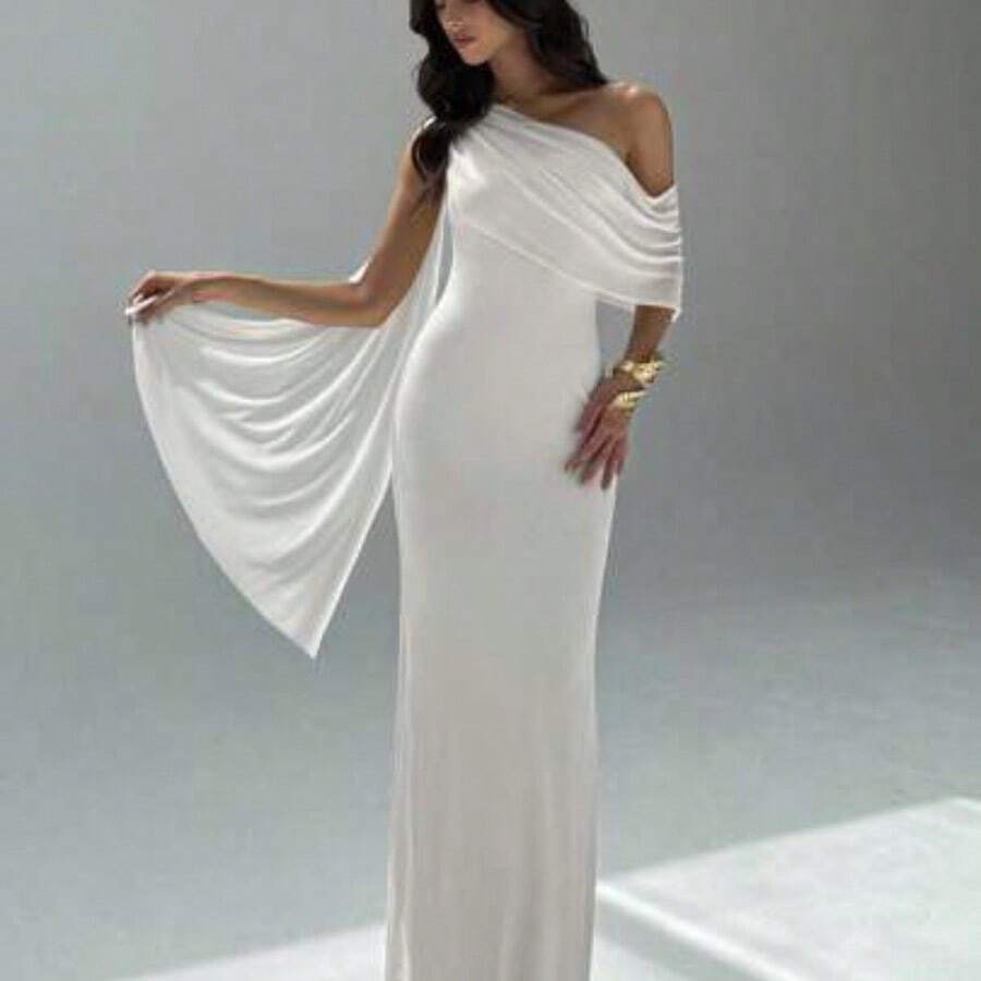 Women Midi Dresses - White - View 1