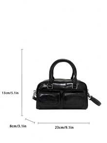 (Excluding Pendant Accessories)1pc Women's PU Leather Sling Bag Bowling Bag Fashionable, And High-End Minimalist A New Spring And Summer Bag - Multicolor - View 11