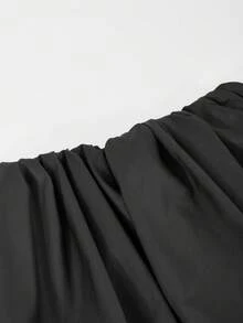 女童夏季可愛休閒粉色漸層套裝：寬鬆短袖上衣與百褶迷你裙，舒適兩件套 - 黑色 - 查看 6
