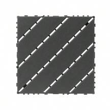 Plastic Patio Tiles With Click System, Pack Of 44, 30 X 30 Cm, Square, Waterproof, For Outdoor Use, Weatherproof, For Patio, Balcony, Garden And Pool Area, Dark Grey - Dark Gray - View 6
