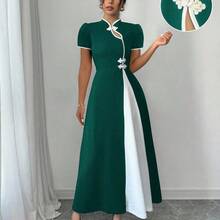 Vestido de moda casual y simple para uso diario de mujeres - Rojo - Ver 7