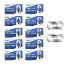 FIYDEAR Hojas de afeitar genuinas de doble filo, adecuadas para maquinillas manuales para afeitar y recortar cejas, maquinilla de afeitar de - Plata - Ver 8