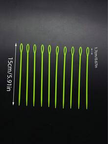 [10pcs/Pack]15cm Extra Long Plastic Needles, Tip Safety Design, No Pricking, No Fabric Damage, Extra Large Oval Eye, Easy Threading For Thick Yarn, Suitable For Crochet, Knitting, Hiding Yarn Ends, And Mending Knitted Garments - 15cm Long Plastic Hand Sewing Needle - View 11