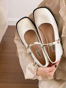 New Spring/Autumn Collection For 2026: French-Style Platform Leather Shoes And British-Style Marie-Chen Shoes. Casual And Versatile Design, Suitable For Both Indoor And Outdoor Wear. - Beige - View 9