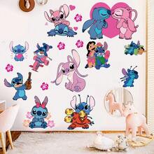 1 buah Stiker Dekoratif PVC Perekat Diri Kartun Anime Disney Stitch Stiker Dinding Antargalaksi Tahan Air untuk Rumah - Jahitan - View 4