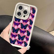 Mariposa Carcasa celular de diseño moderno con protección total caídas y rayones, se adapta perfectamente a todos los modelos  desde X hasta la serie 17, variedades  gama A, y S, celulares  serie G y E, dispositivos  y Redmi Note, además de Infinix GT 20 Pro y Note 42 Pro. Material ligero y cómodo al tacto, resistente al desgaste, accesorio práctico y estético para uso personal diario y protección segura del teléfonoóvil - Multicolor 2 - Ver 7