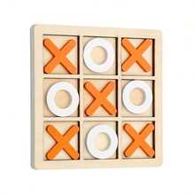 Tic Tac Toe Board Game, Classic Wooden Family Game, Christmas And Halloween Gift - Multicolor - View 9