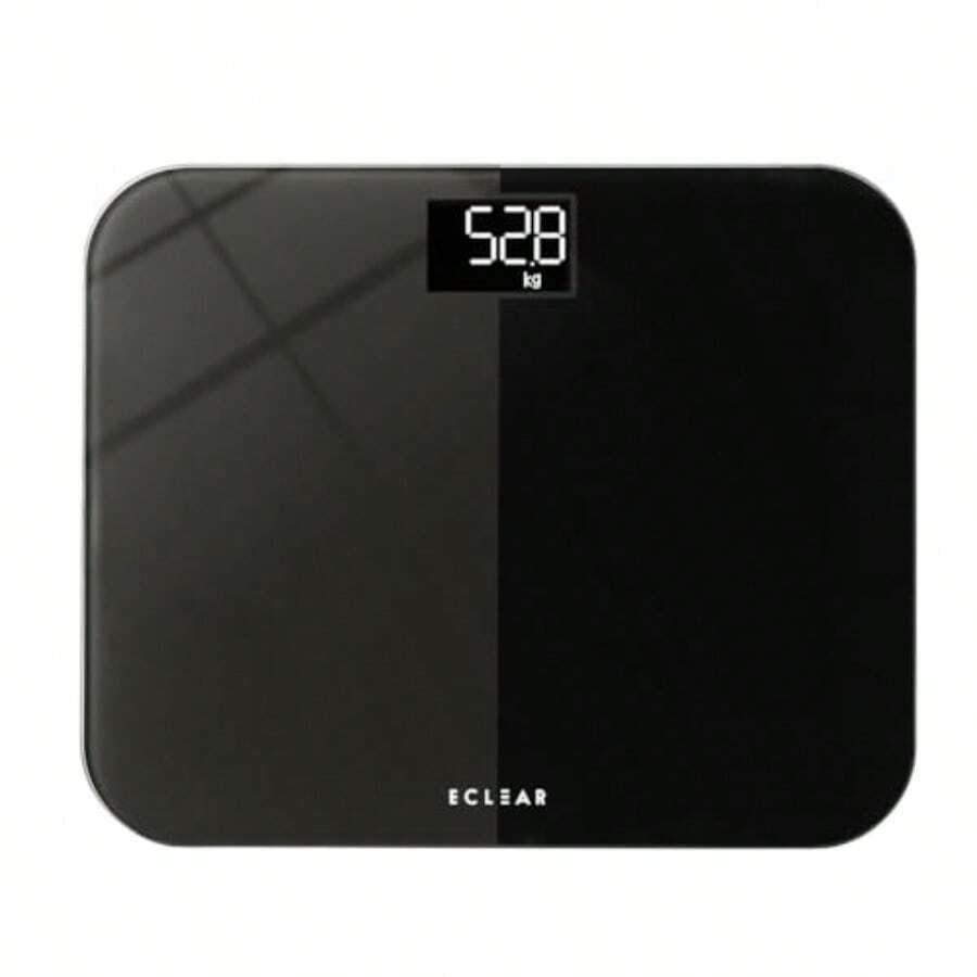 エレコム 体重計 100g単位 スリム 乗るだけオン [表示が見やすい ] ガラス天板 電池式 ブラック ES03BK - 写真のように - チェックする 1