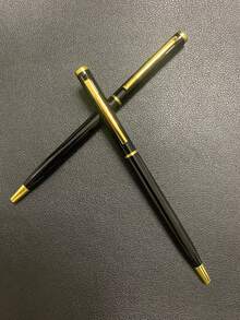 A Finely Crafted Metal Ballpoint Pen With A Flat Top, Black Ink, And A 1.0mm Gel Tip, Writing Smoothly. This Compact Metal Pen Is Suitable For Male And Female Police Uniforms And Office Business Occasions. A Must-Have For The Back-To-School Season. - One Size Fits All - View 4