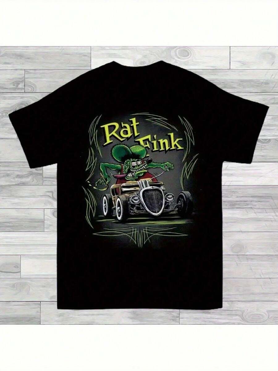 Camiseta estampada para hombre, ligera, transpirable, cómoda y versátil. 100% algodón, fresca y aireada, lavable a máquina. Ropa de verano con estilo urbano y moderno. - Negro - Ver 1