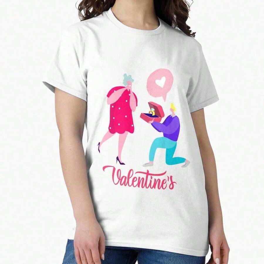 Unisex Black Casual T-Shirt 100% Cotton Printed Short Sleeve (Regular Fit) (112) - Putih 26 - View 1