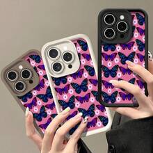 Mariposa Carcasa celular de diseño moderno con protección total caídas y rayones, se adapta perfectamente a todos los modelos  desde X hasta la serie 17, variedades  gama A, y S, celulares  serie G y E, dispositivos  y Redmi Note, además de Infinix GT 20 Pro y Note 42 Pro. Material ligero y cómodo al tacto, resistente al desgaste, accesorio práctico y estético para uso personal diario y protección segura del teléfonoóvil - Multicolor 2 - Ver 2