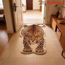 1 pieza Alfombra de felpa gruesa con forma de tigre pequeño de cachemira sintética, alfombra gruesa, tapete decorativo de otoño/invierno para dormitorio, sala de estar, decoración del hogar, exterior, lavable - Multicolor - Ver 4