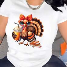 Women's Comfortable Round Neck Casual Cotton Blend Short Sleeve T-Shirt Soft Breathable Top Women's Clothing Summer Spring Streetwear - 黑 - 查看 2