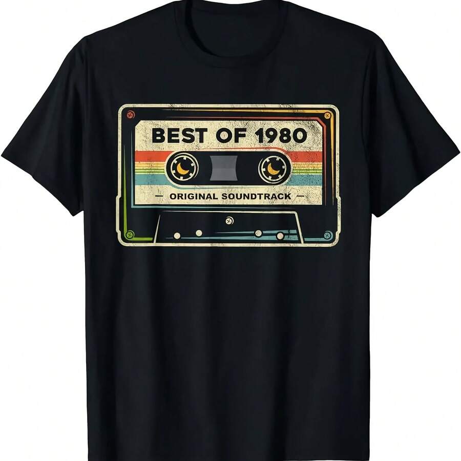 Vintage Men's T-Shirt, Best Birthday Gifts, 43rd Birthday T-Shirt, Classic Summer 43rd Birthday T-Shirt, 1980 Limited Edition - Multicolor - View 1