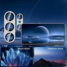 1pc Armor Lens Protector, Compatible With Samsung Galaxy S26/S26 Ultra/S26 Plus, Dedicated Camera Lens Protector Film, Made Of Aluminum Alloy Frame And 9H Tempered Glass. Includes Metal Ring, Strong Adhesion, Compatible With Phone Cases, Available In Purple, Blue, Silver, Black, Scratch-Resistant, Shockproof, Durable, Easy Installation With Positioning, Lens Protector Film, Lens Protector Pad - Multicolor - View 6
