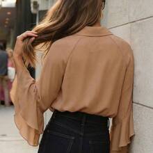 Women Blouses & Shirts - Khaki - View 4