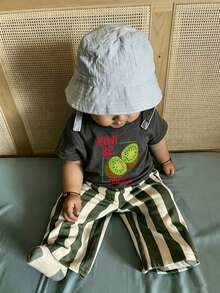 Baby BoyCasual Everyday Wear T-Shirt, Loose Comfortable Short Sleeve Top - Dark Grey - View 7