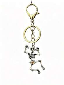 Cartoon Skeleton Keychain, Personalized Fashion Backpack & Handbag Charm, New Style Accessory, Large Size Funny & Quirky Keychain - Swinging Skull Keychain - View 2