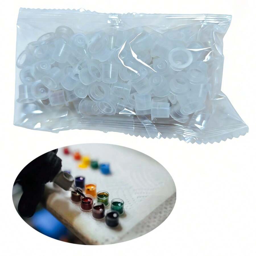 Caps Retapas Para Tinta De Tatuar Anark Tattoo Premium Cups - transparente - Ver 1