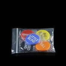 Easytoday 5入 3cm/1.18英吋 壓克力圓形塑膠荷官撲克牌娛樂遊戲配件 - 彩色 - 查看 5