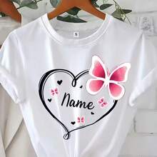 Camiseta Personalizada con Texto, Camiseta con Logo de Negocio, Ropa con Logotipo de Equipo, Diseña tu Propia Camiseta - Blanco - Ver 1