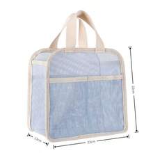 Bolsa de maquillaje de malla transparente para mujer, de doble capa, gran capacidad, de alta calidad, para viaje, cosméticos y artículos de tocador - Multicolor - Ver 16
