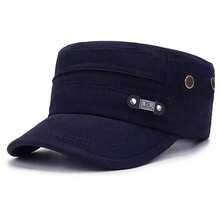1 pieza Gorra de béisbol de hombre con parte superior plana lavada, gorra casual ajustable con protección solar, adecuada para viajes de primavera/otoño, playa y fiesta - Multicolor - Ver 20