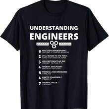Nueva comprensión de los ingenieros, divertida camiseta de regalo de ingeniería sarcástica con estampado, regalos de diseño Original, Camisetas personalizables - Multicolor - Ver 1