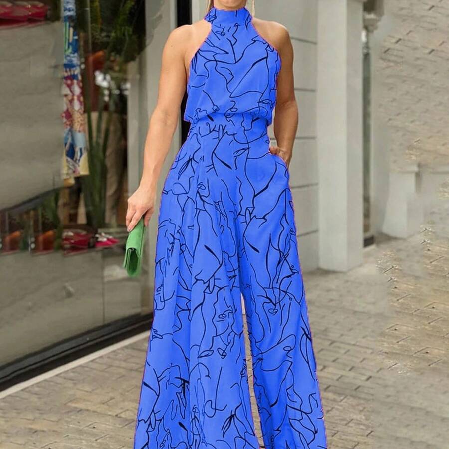 Timeless Draped Maxi Dress - Refined Silhouette & Flowy Texture - Royal Blue - View 1