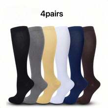 3/4 Double Pack Copper Ion Compression Socks, Unisex, Promotes Blood Circulation, Suitable For Running, Nursing, Sports. 6 Pairs Pack Christmas Gift - Multicolor - View 38