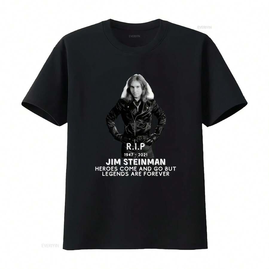 Camiseta de edición limitada en honor a Jim Steinman R I P 1947 2021 Los héroes vienen y se van, pero las leyendas son eternas Talla S a 5XL vintage - Multicolor - Ver 1