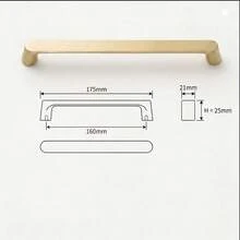 Fanruier 6pcs Modern Brushed Nickel/Copper Color Aluminum Alloy Cabinet Pulls, Minimalist Kitchen Cabinet Drawer Handles, Wardrobe Closet Furniture Hardware - A - View 13